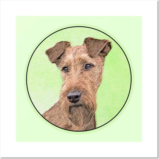 Irish Terrier Painting - Cute Original Dog Art Wall Art by Alpen Designs